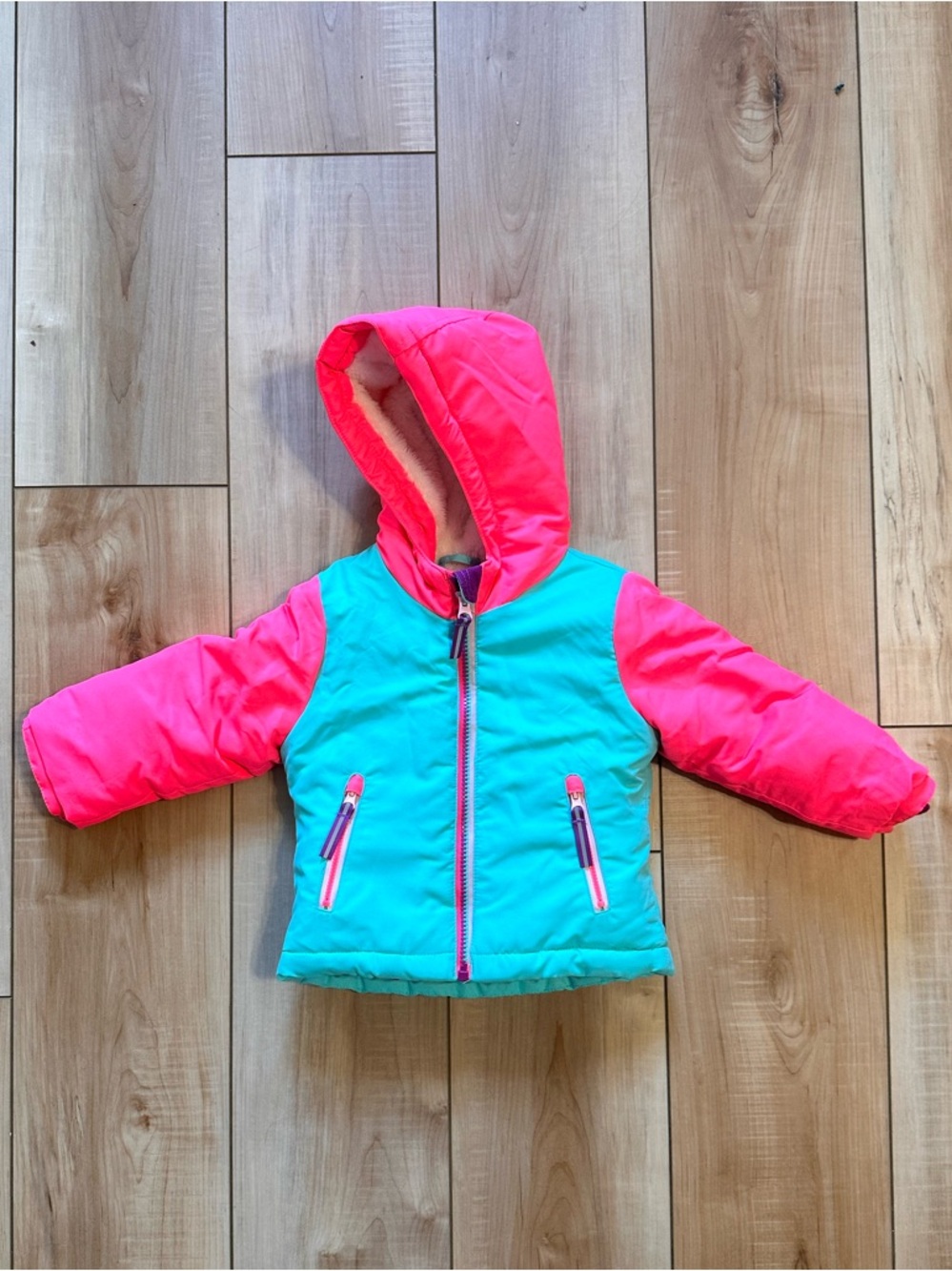 Cat & Jack Teal Jacket with snow bib
